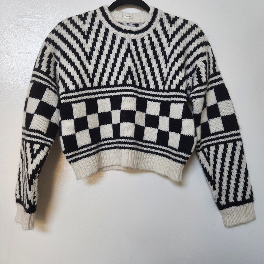 MOTHER The Itsy Crop Alpaca Wool Blend Cropped Sweater Pullover